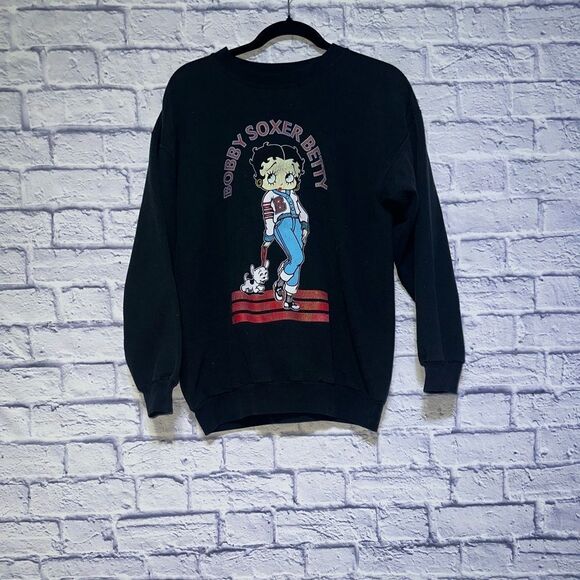 Vintage Betty Boop Bobby-Soxer Betty Crewneck Sweatshirt Size M - Picture 10 of 10